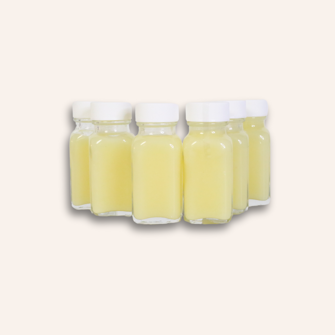 6 Pack Small Clear Glass Bottles with Lids